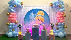 Cinderella theme birthday decoration