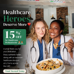 A Well-Deserved Feast: IL FORNO’s 15% Exclusive Healthcare Discount