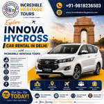 Explore Innova Hycross Car Rental in Delhi | Incredible Heritage Tours